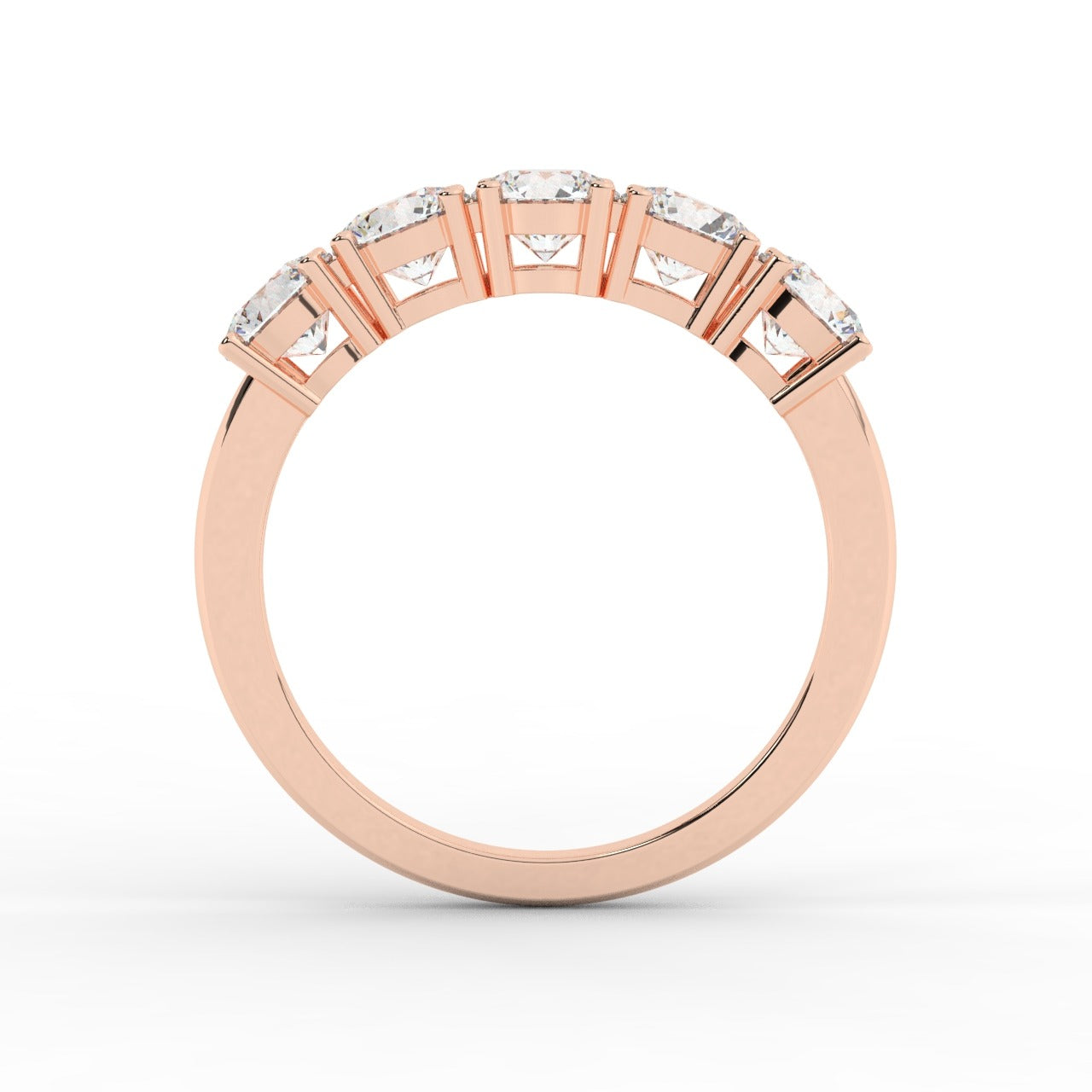 Marilyn Diamond Ring - Rose Gold 4.3mm#Metal Colour_Rose Gold#Stone Size_4.3mm