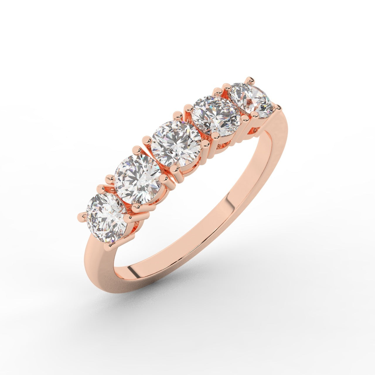 Marilyn Diamond Ring - Rose Gold 4mm#Metal Colour_Rose Gold#Stone Size_4mm
