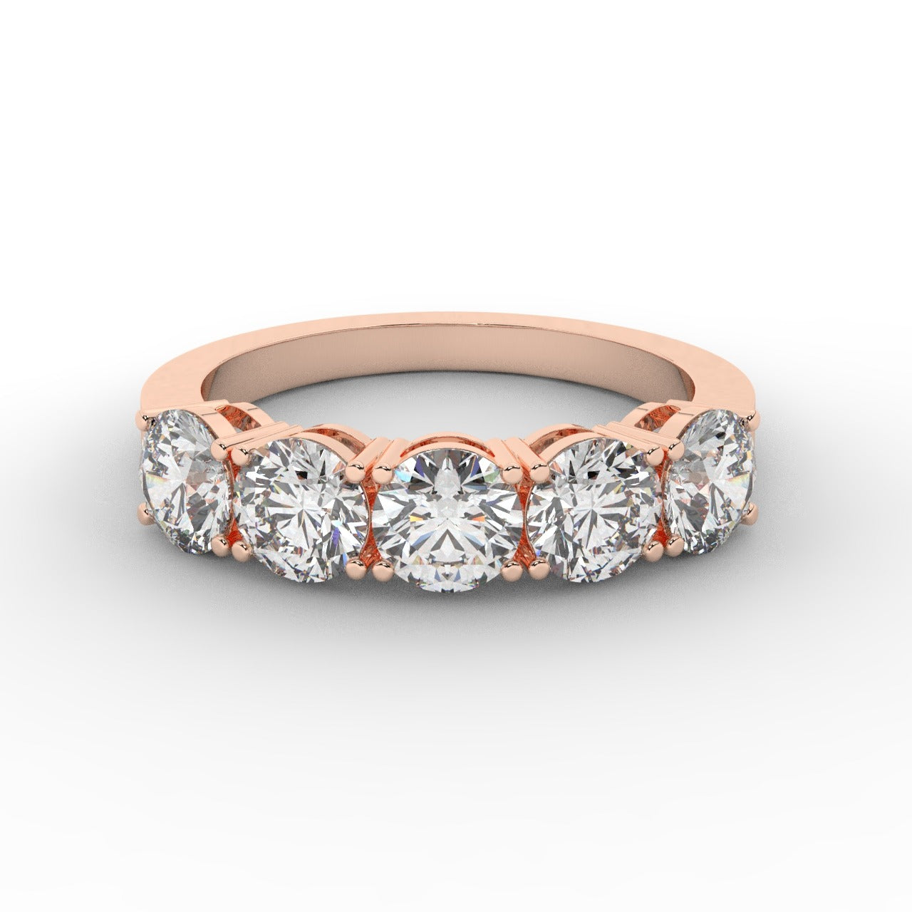 Marilyn Diamond Ring - Rose Gold 5mm#Metal Colour_Rose Gold#Stone Size_5mm