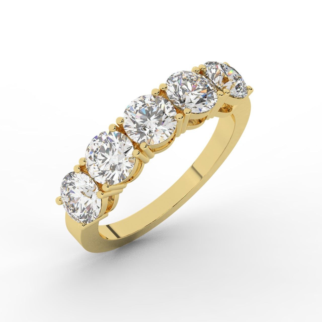 Marilyn Diamond Ring - Yellow Gold 5mm#Metal Colour_Yellow Gold#Stone Size_5mm