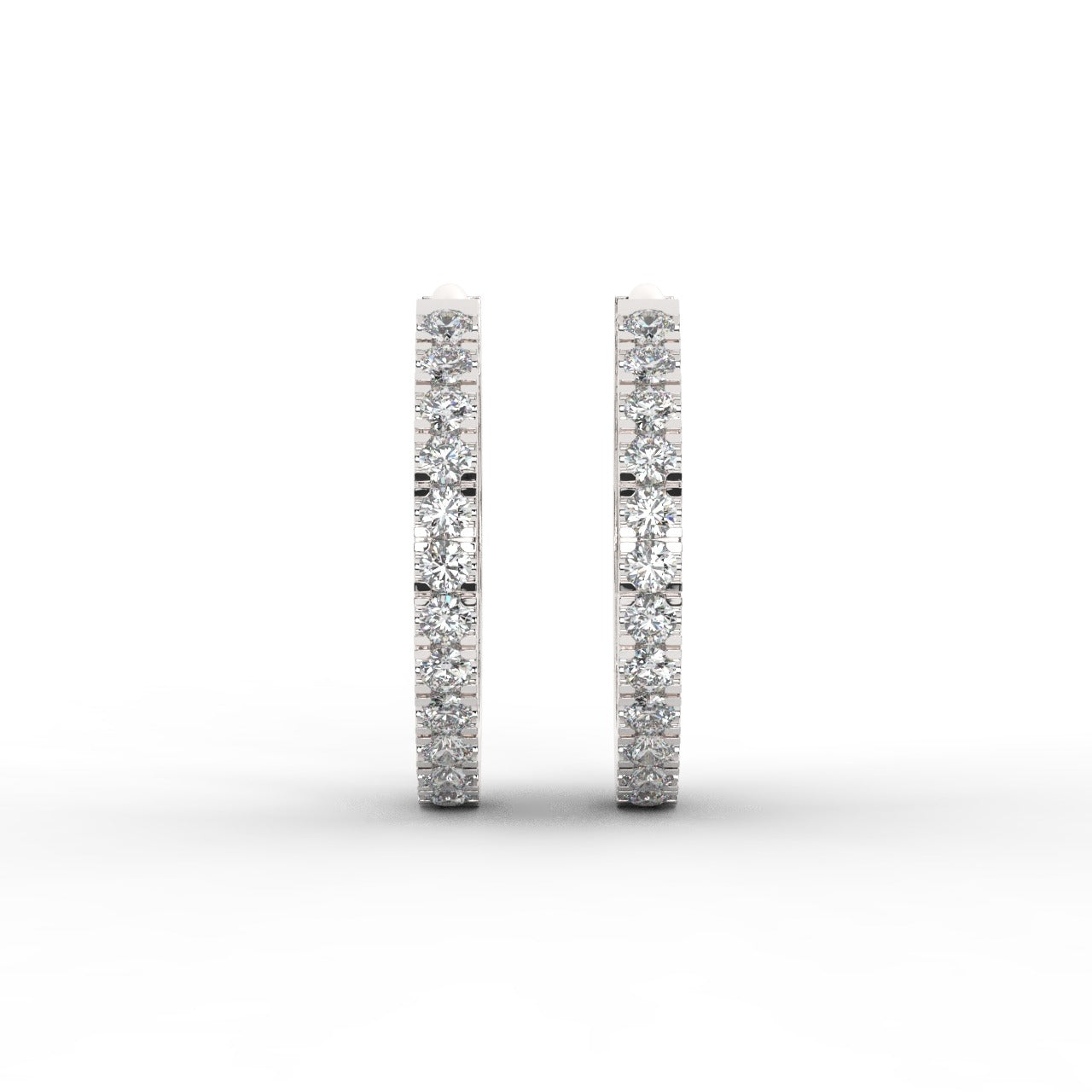 Marilyn Diamond Hoop Earrings - White Gold#Metal Colour_White Gold