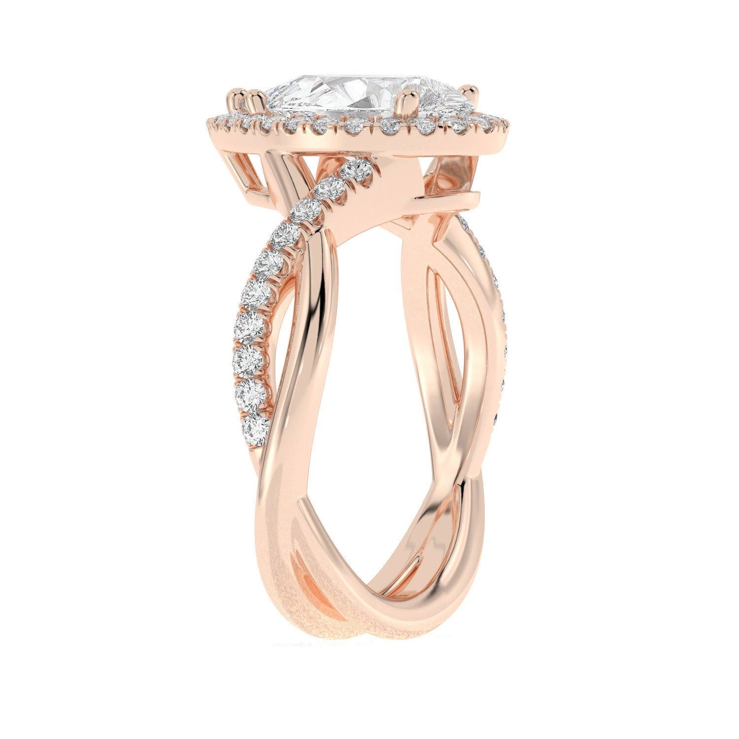 Pear Wave Ring - Rose Gold#Metal Colour_Rose Gold