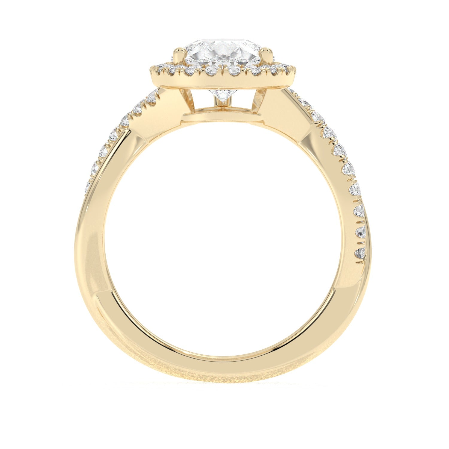 Pear Wave Ring - Yellow Gold#Metal Colour_Yellow Gold