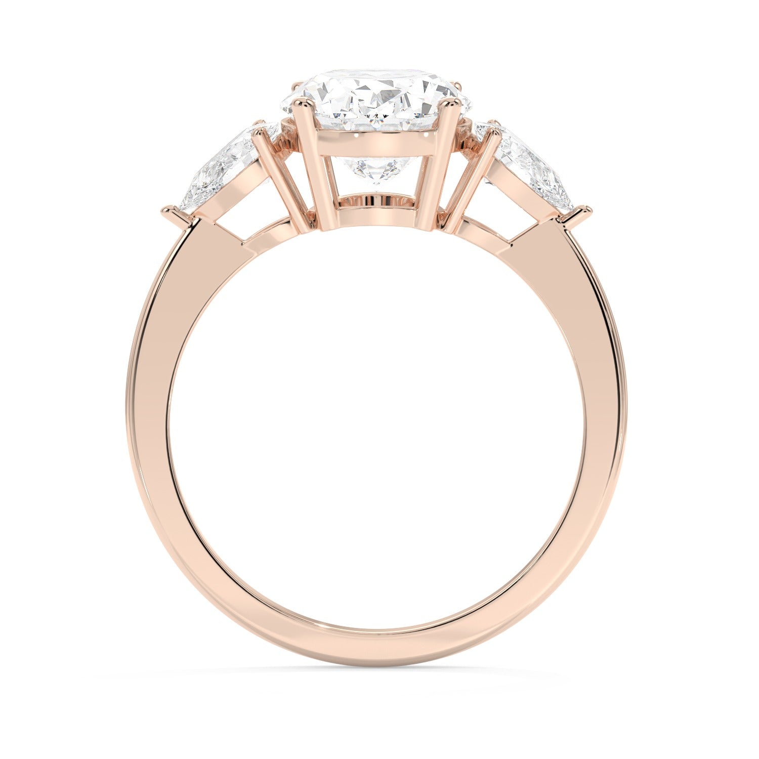 Framed Oval Ring - Rose Gold#Metal Colour_Rose Gold