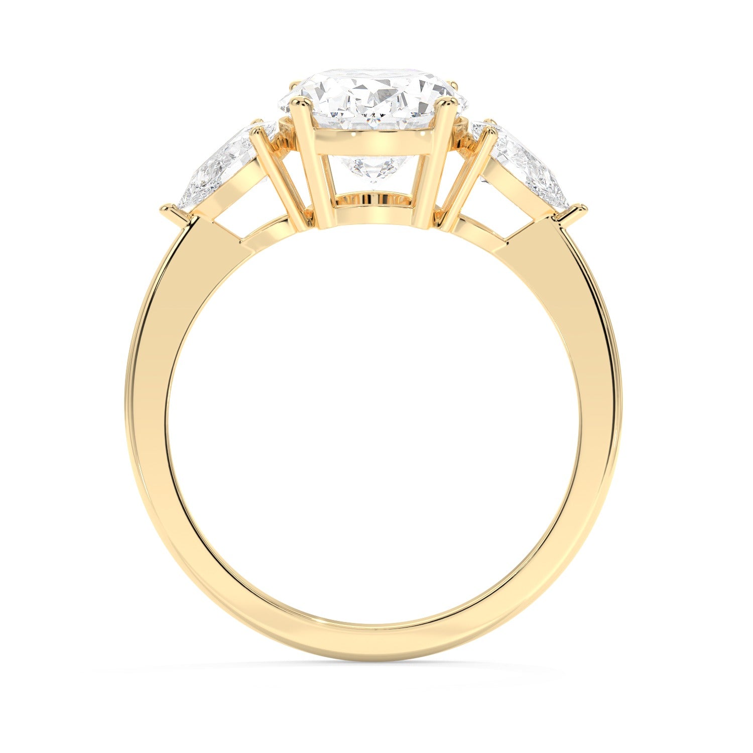Framed Oval Ring - Yellow Gold#Metal Colour_Yellow Gold