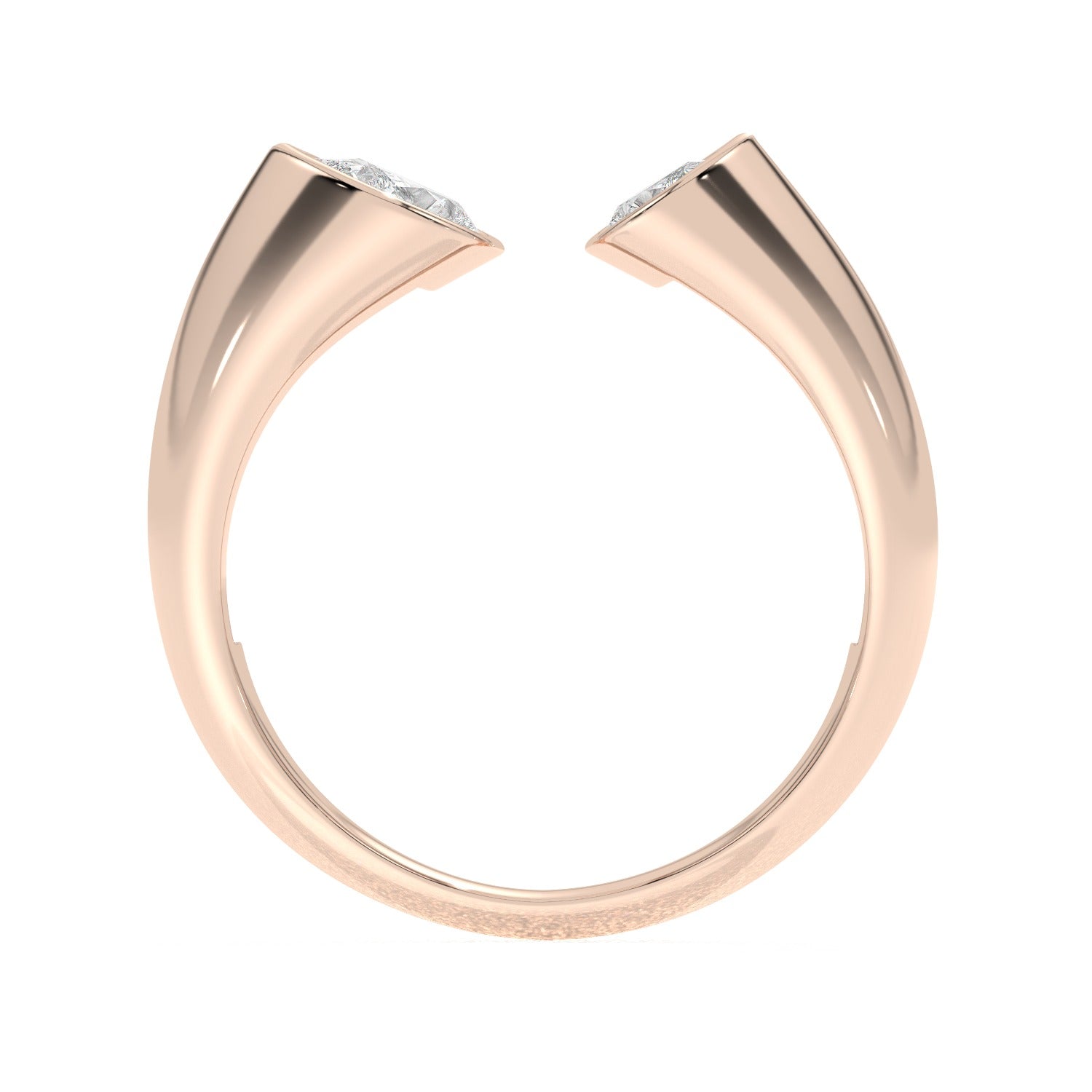 Double Pear Ring - Rose Gold#Metal Colour_Rose Gold