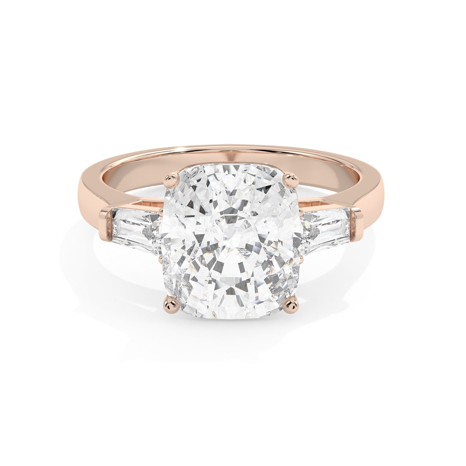 Framed Cushion Ring - Rose Gold#Metal Colour_Rose Gold