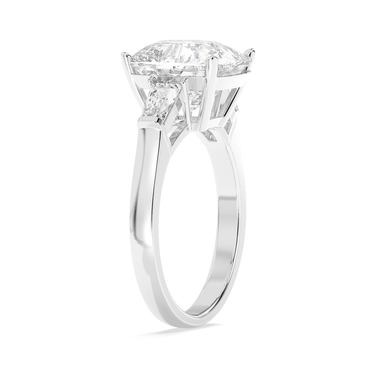 Framed Cushion Ring - White Gold#Metal Colour_White Gold