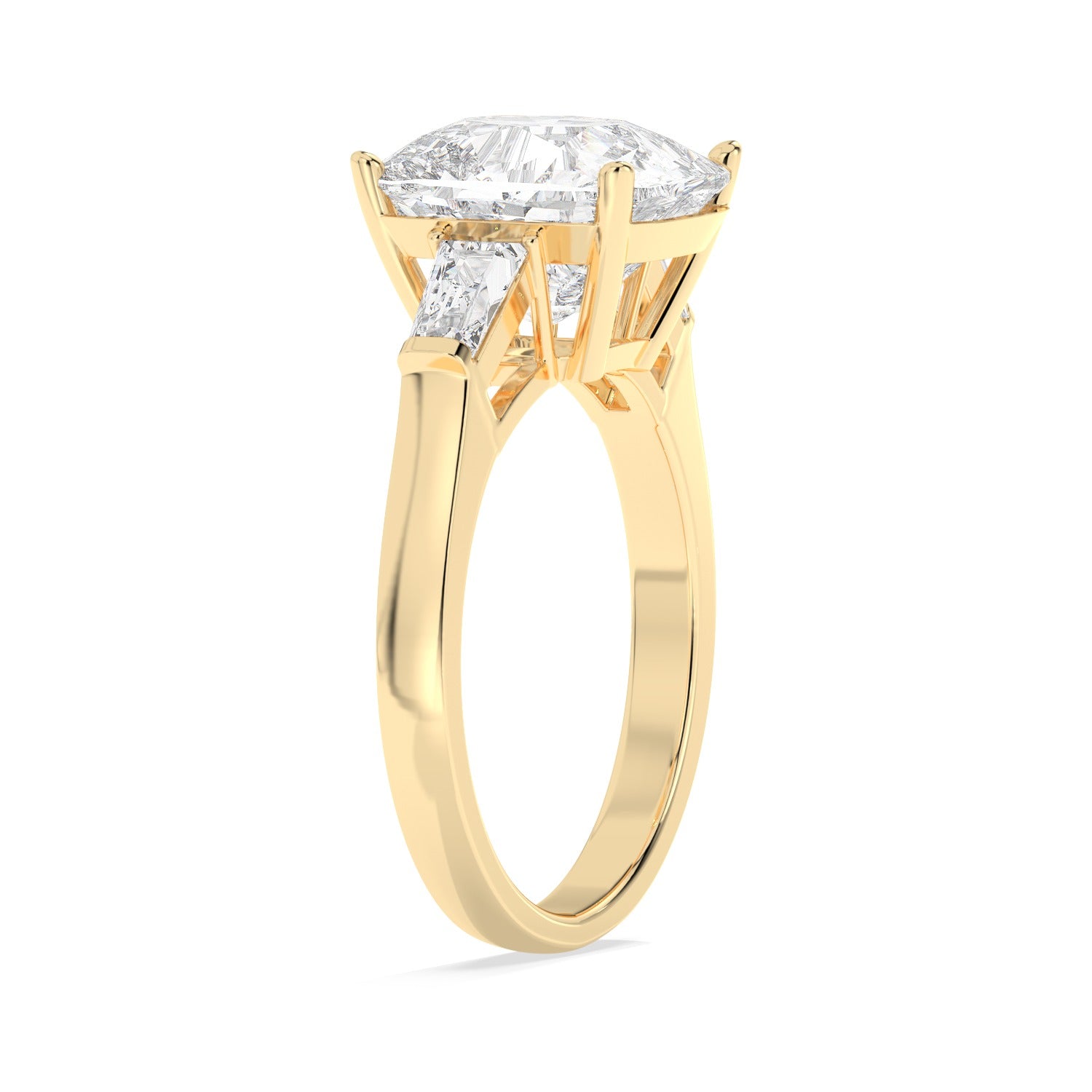 Framed Cushion Ring - Yellow Gold#Metal Colour_Yellow Gold