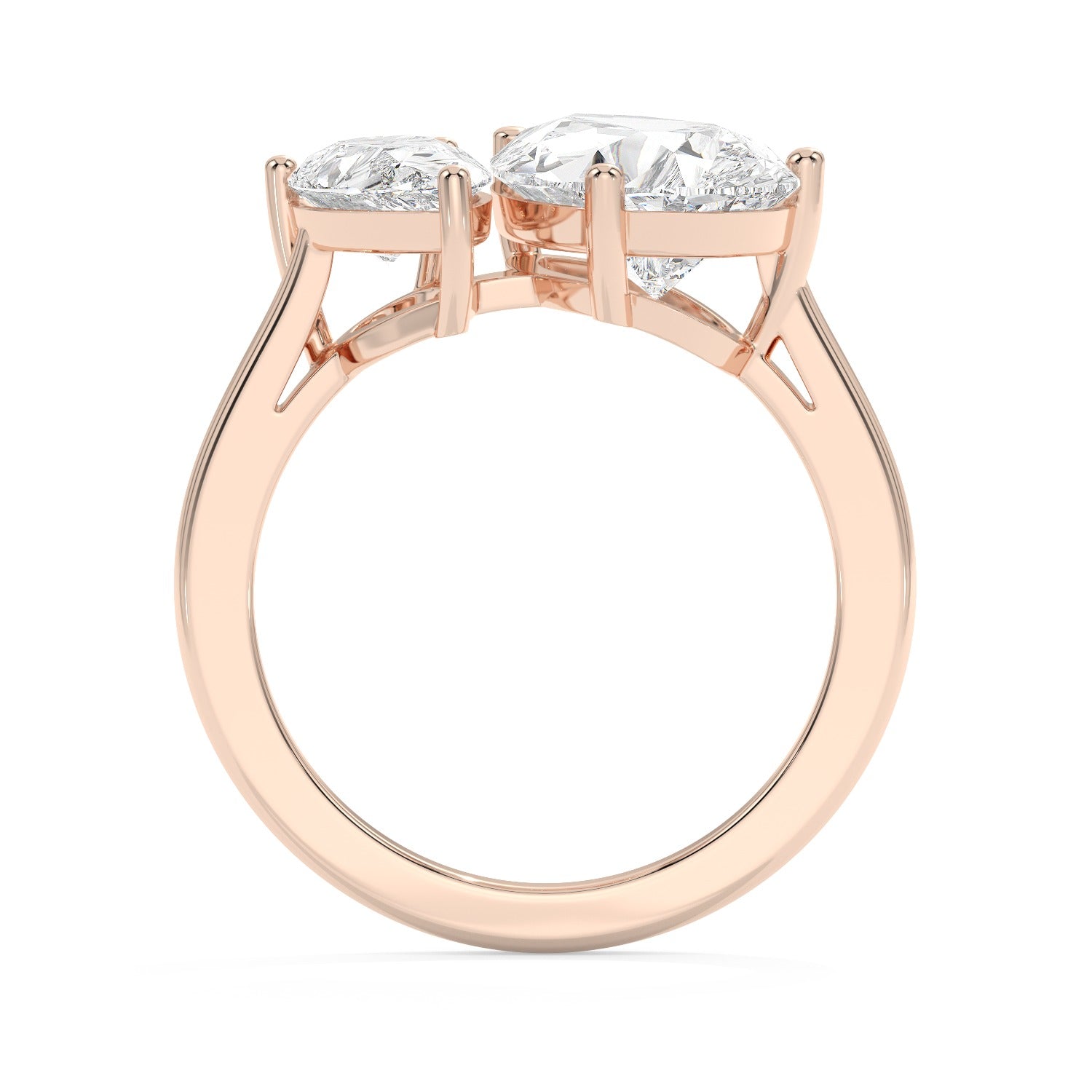 Pear Toi Et Moi Ring - Rose Gold#Metal Colour_Rose Gold