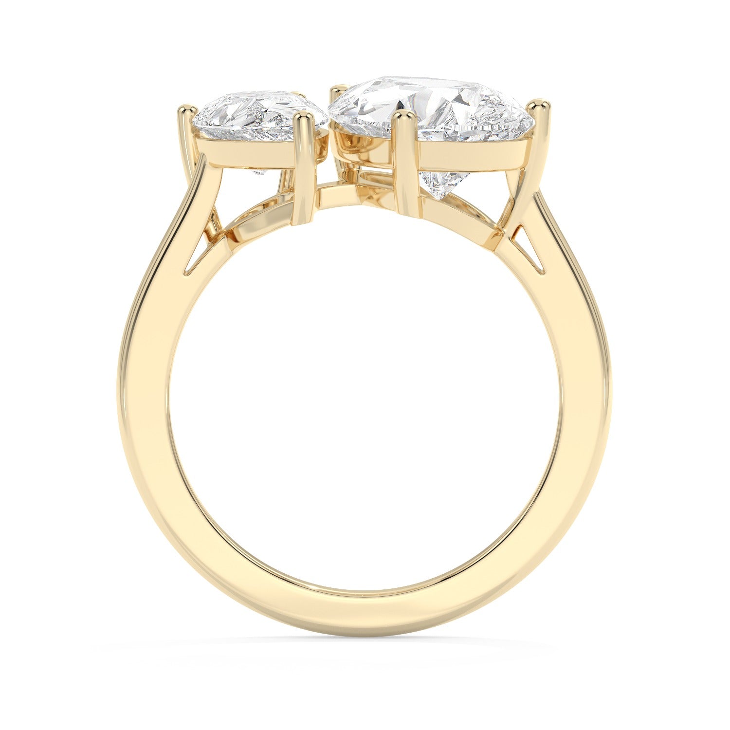 Pear Toi Et Moi Ring - Yellow Gold#Metal Colour_Yellow Gold