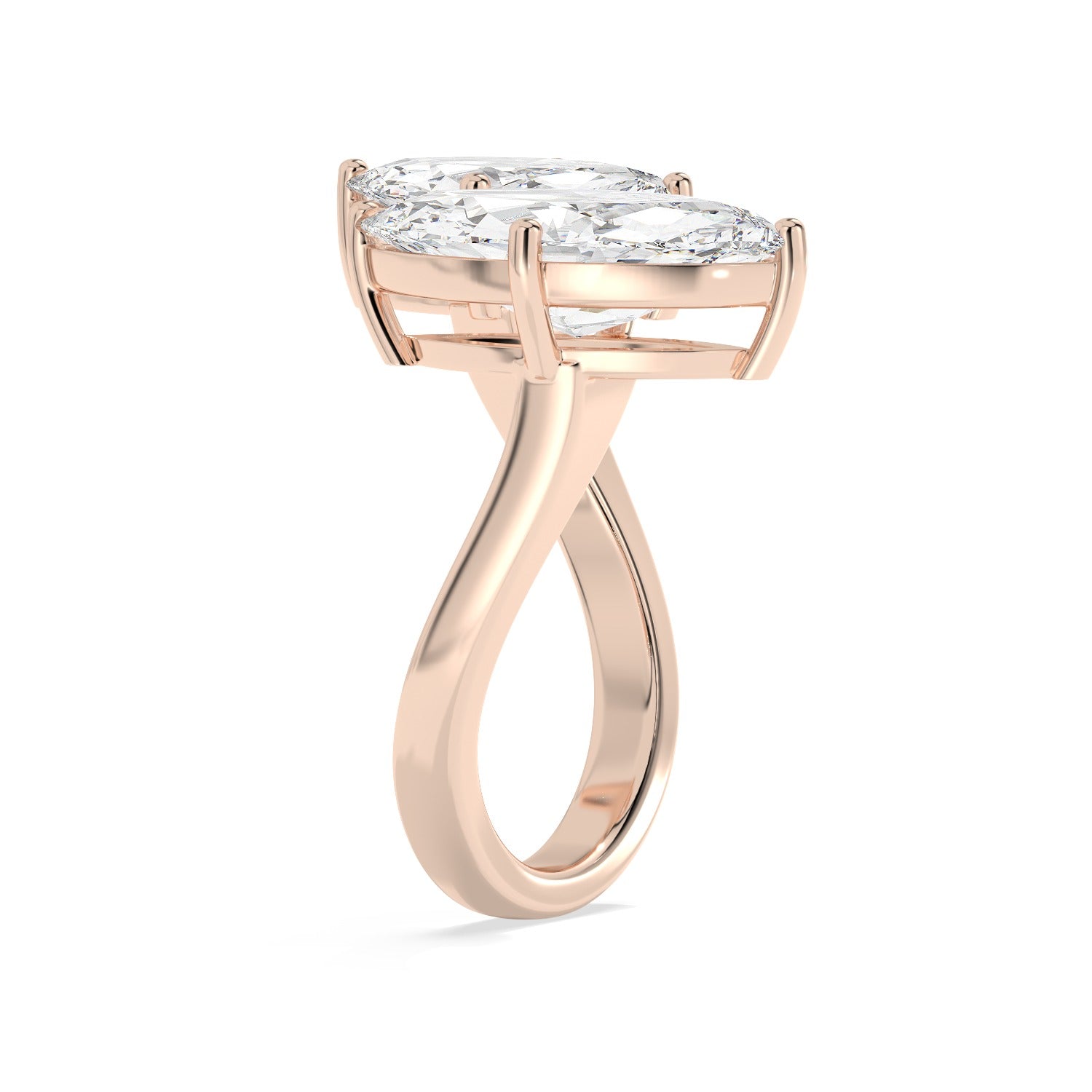 Marquise Duet Ring - Rose Gold#Metal Colour_Rose Gold
