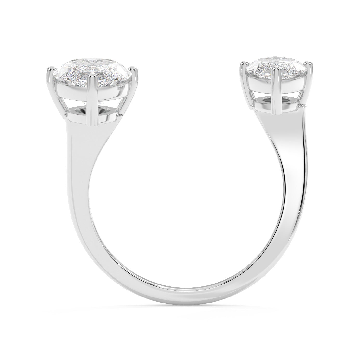 Marquise Duet Ring - White Gold#Metal Colour_White Gold