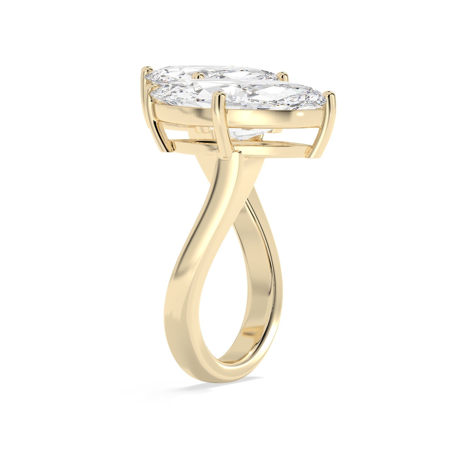 Marquise Duet Ring - Yellow Gold#Metal Colour_Yellow Gold