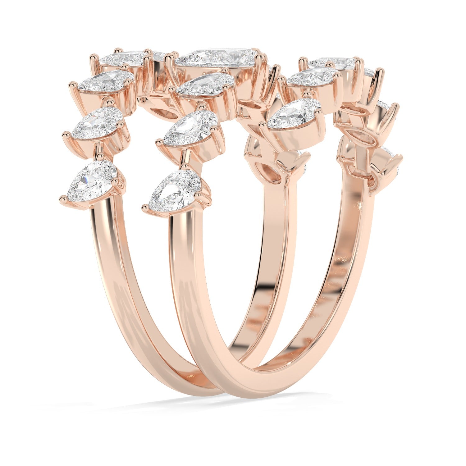 Pear Twist Ring - Rose Gold#Metal Colour_Rose Gold