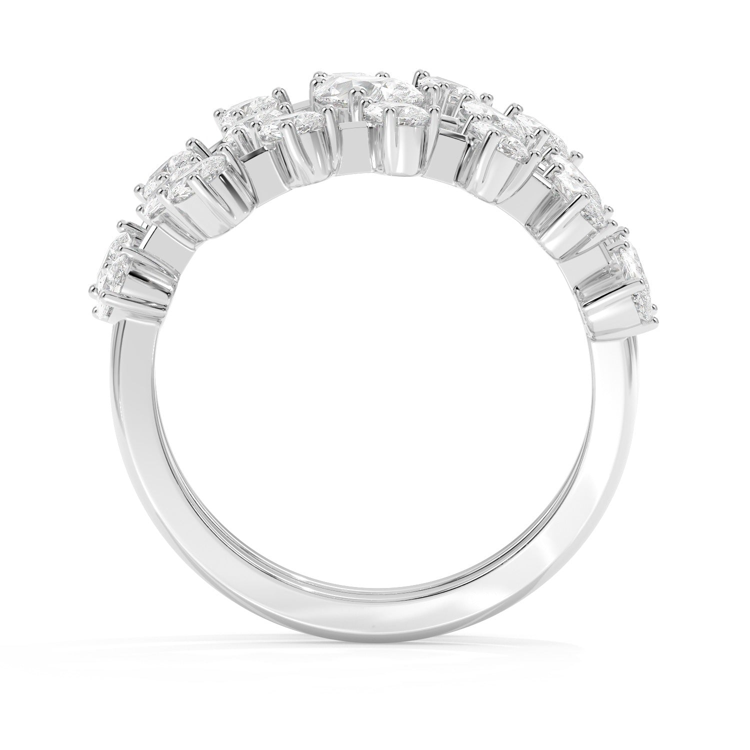 Pear Twist Ring - White Gold#Metal Colour_White Gold
