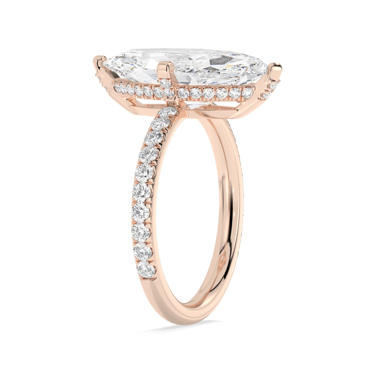 Marquise Line Ring - Rose Gold#Metal Colour_Rose Gold