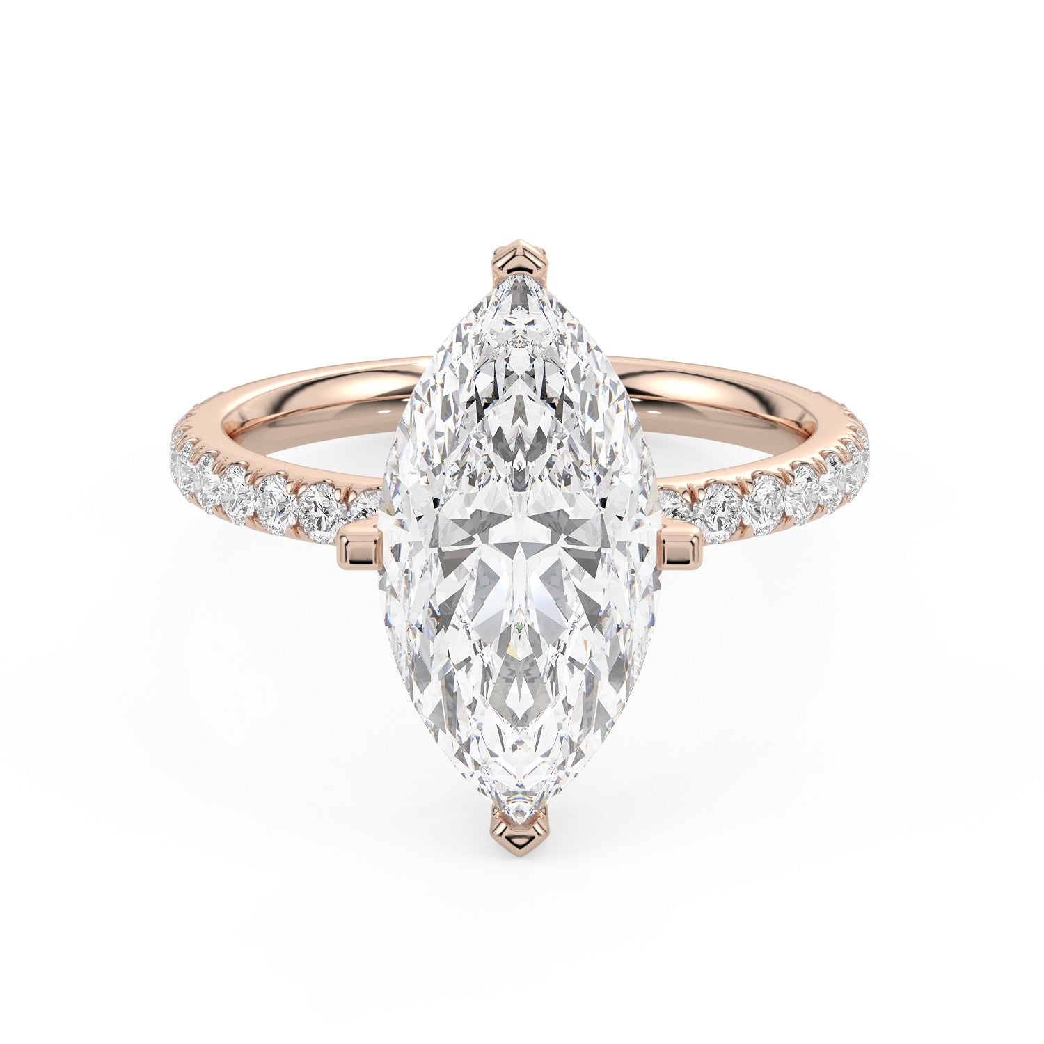 Marquise Line Ring - Rose Gold#Metal Colour_Rose Gold