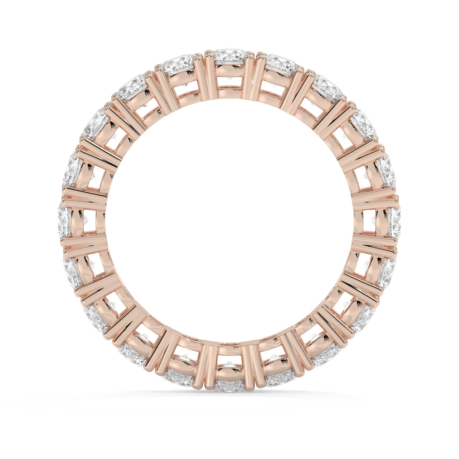 Round Eternity Ring - Rose Gold#Metal Colour_Rose Gold