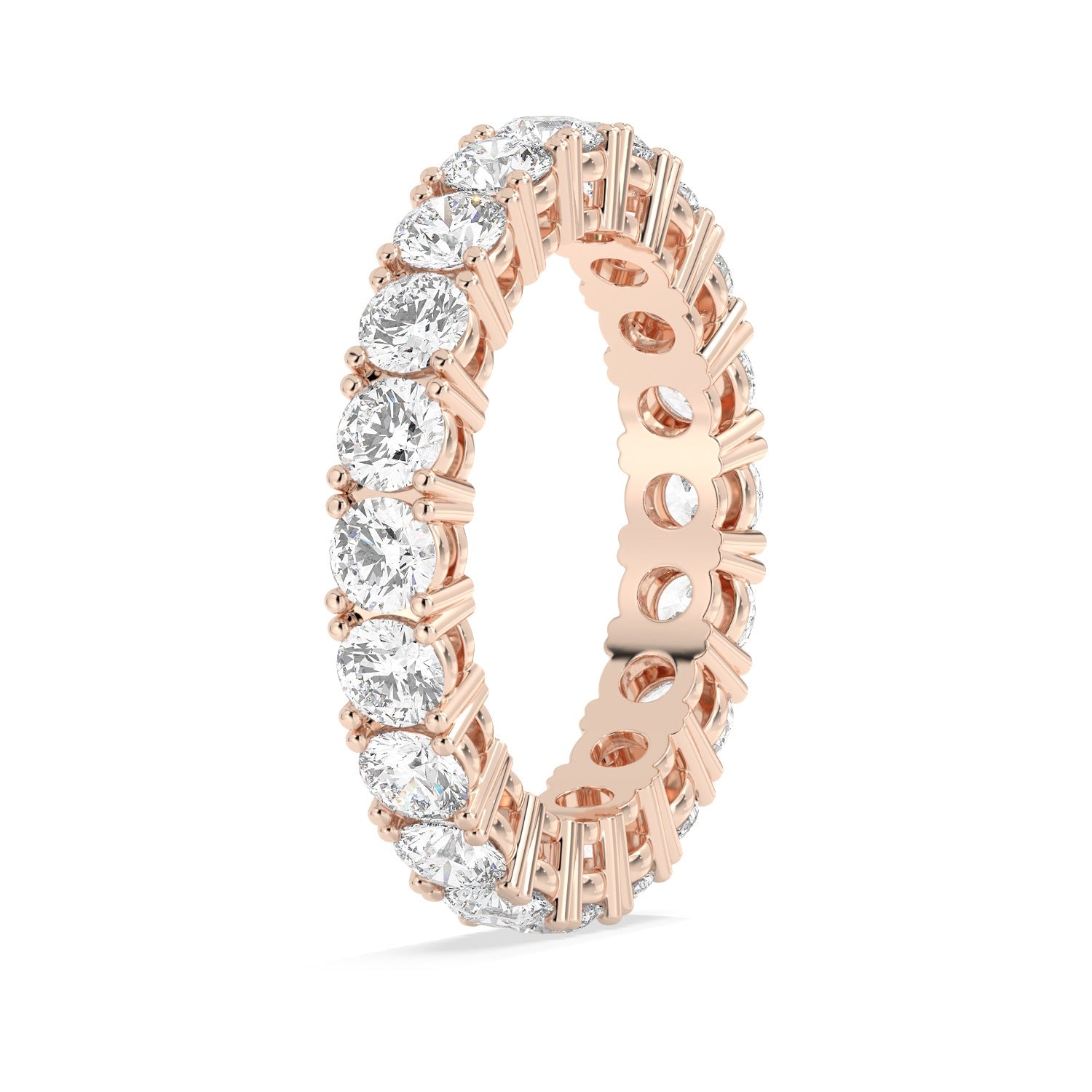 Round Eternity Ring - Rose Gold#Metal Colour_Rose Gold