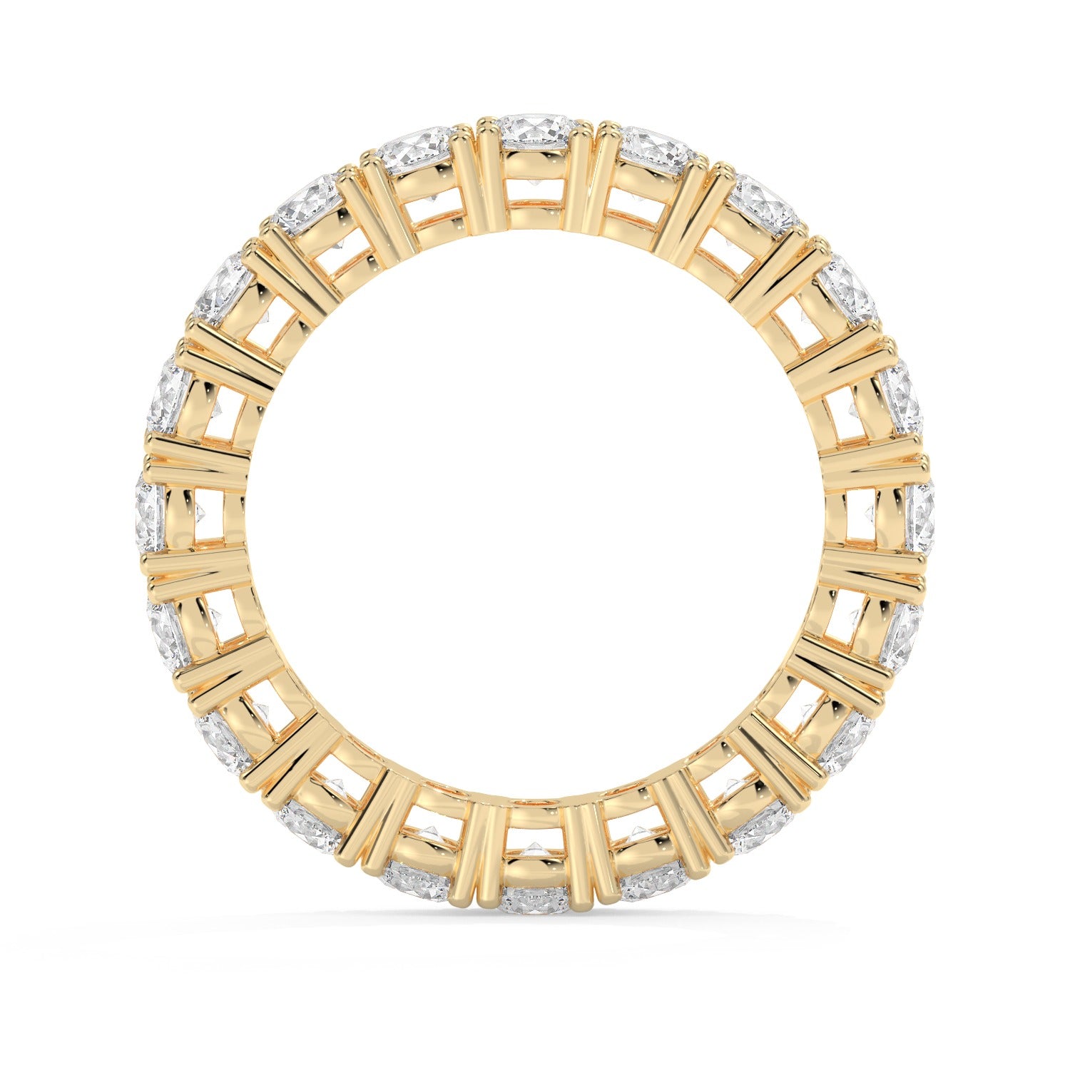 Round Eternity Ring - Yellow Gold#Metal Colour_Yellow Gold