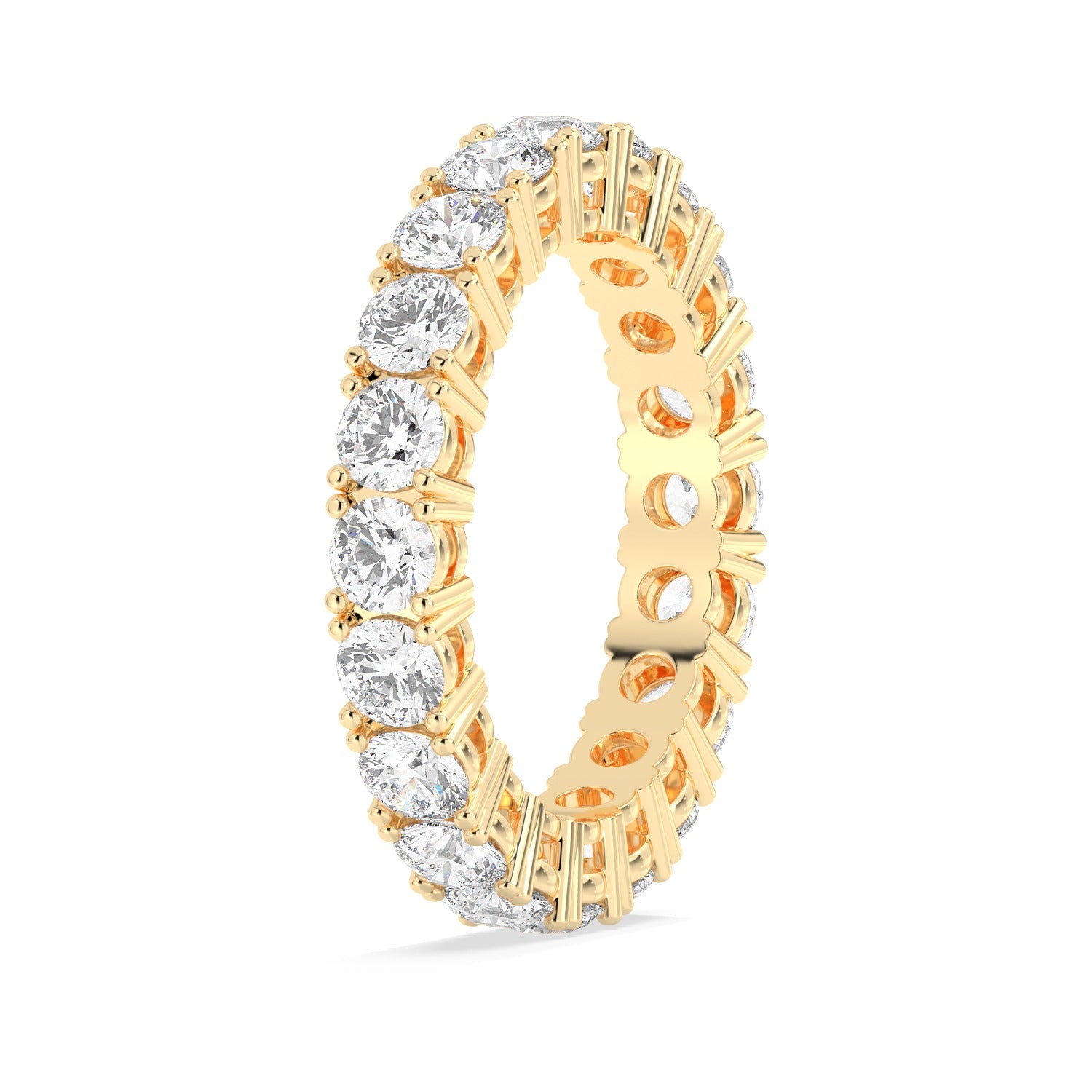 Round Eternity Ring - Yellow Gold#Metal Colour_Yellow Gold