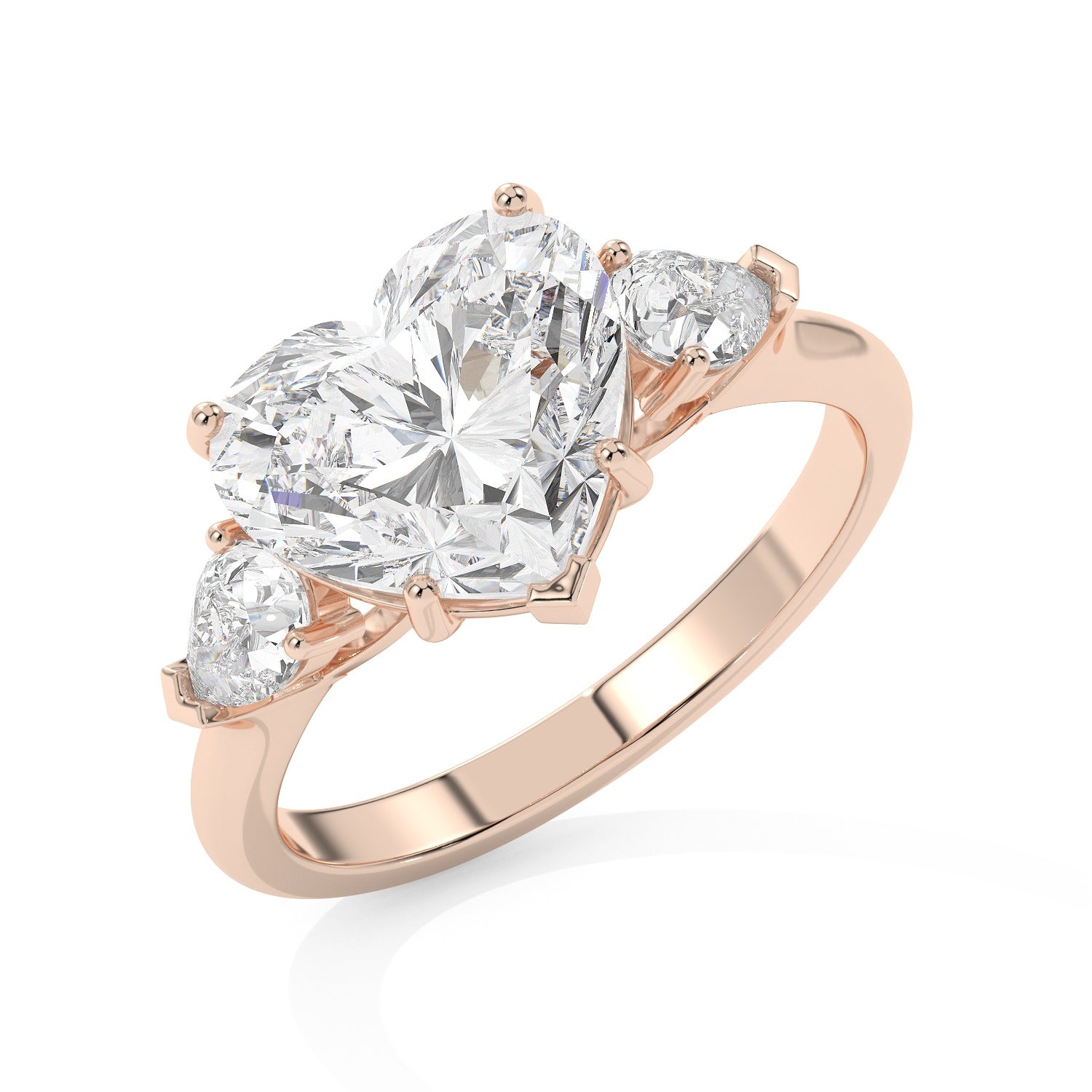 Framed Heart Ring - Rose Gold#Metal Colour_Rose Gold