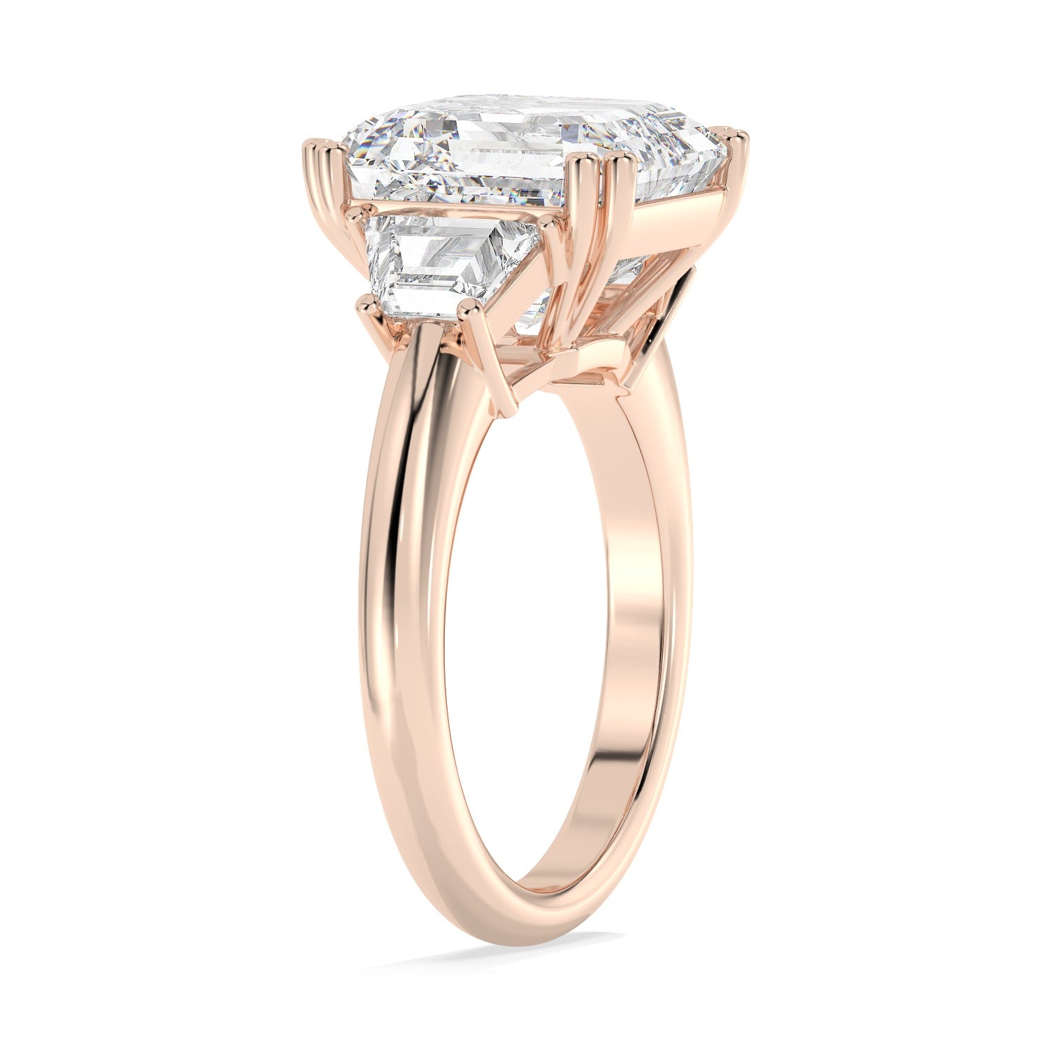 Baguette Set Ring - Rose Gold#Metal Colour_Rose Gold