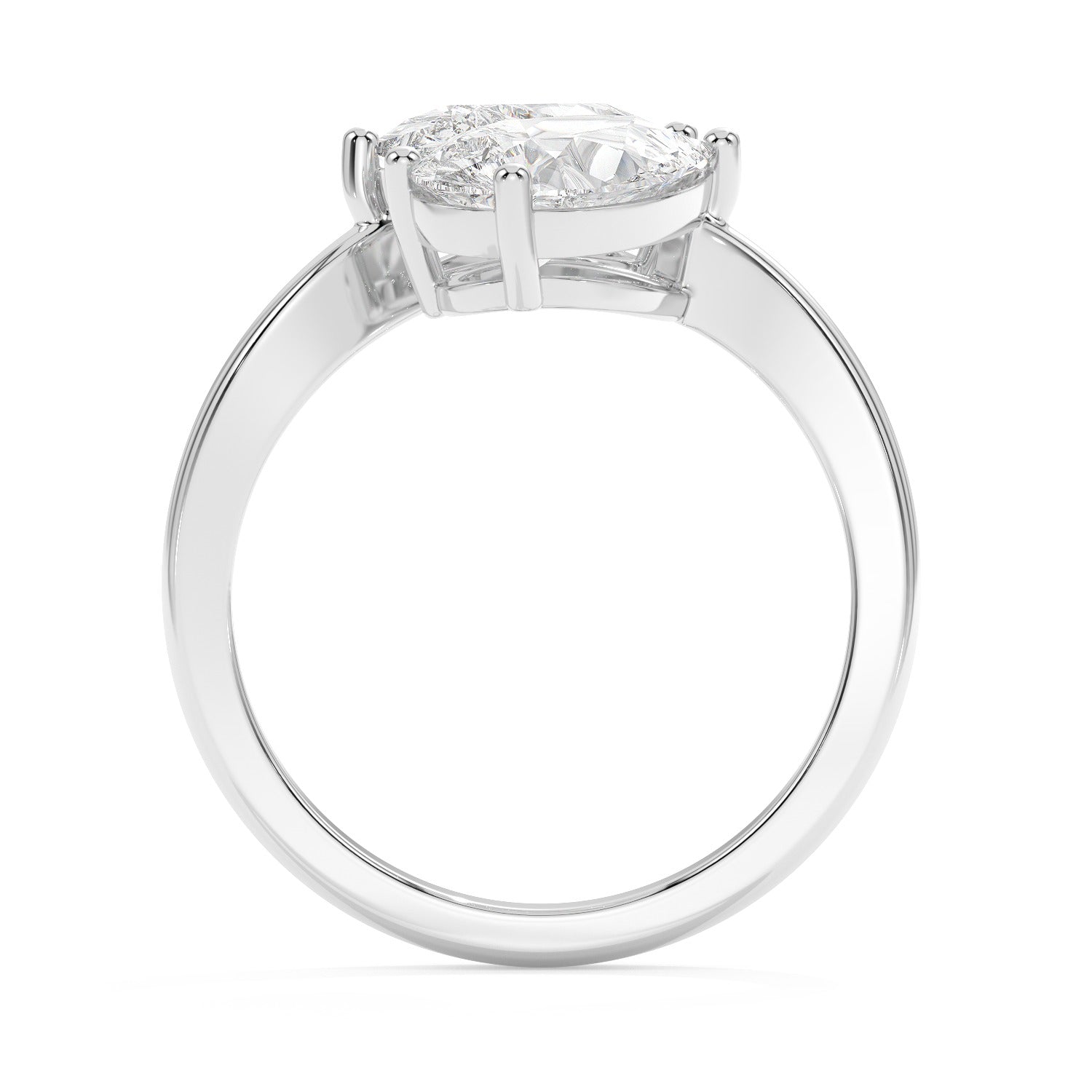 Pear Duet Ring - White Gold#Metal Colour_White Gold