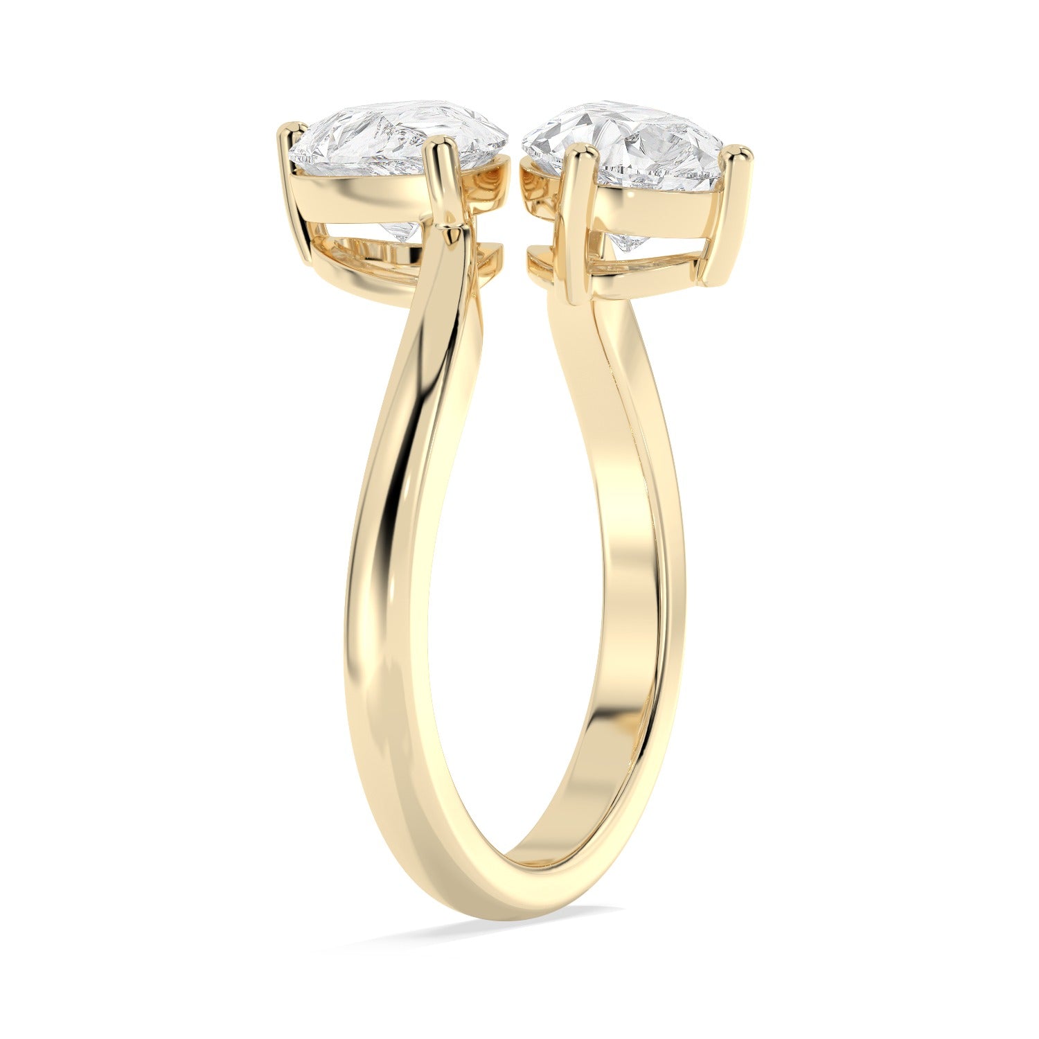 Pear Duet Ring - Yellow Gold#Metal Colour_Yellow Gold