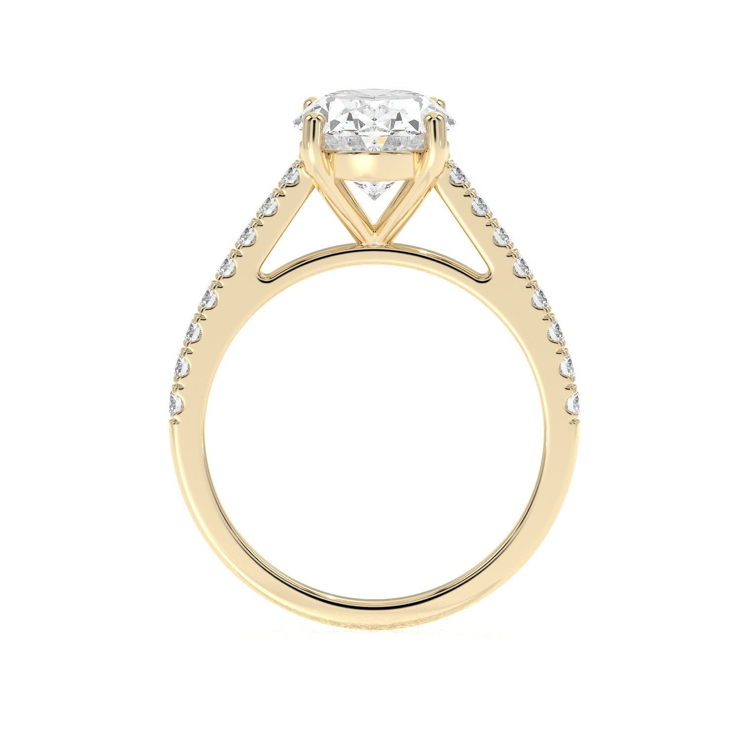 Oval Line Ring - Yellow Gold#Metal Colour_Yellow Gold
