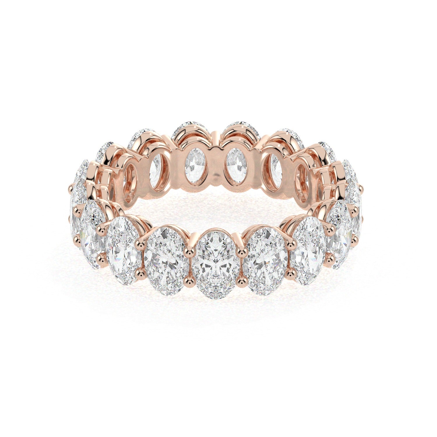 Oval Eternity Ring - Rose Gold#Metal Colour_Rose Gold