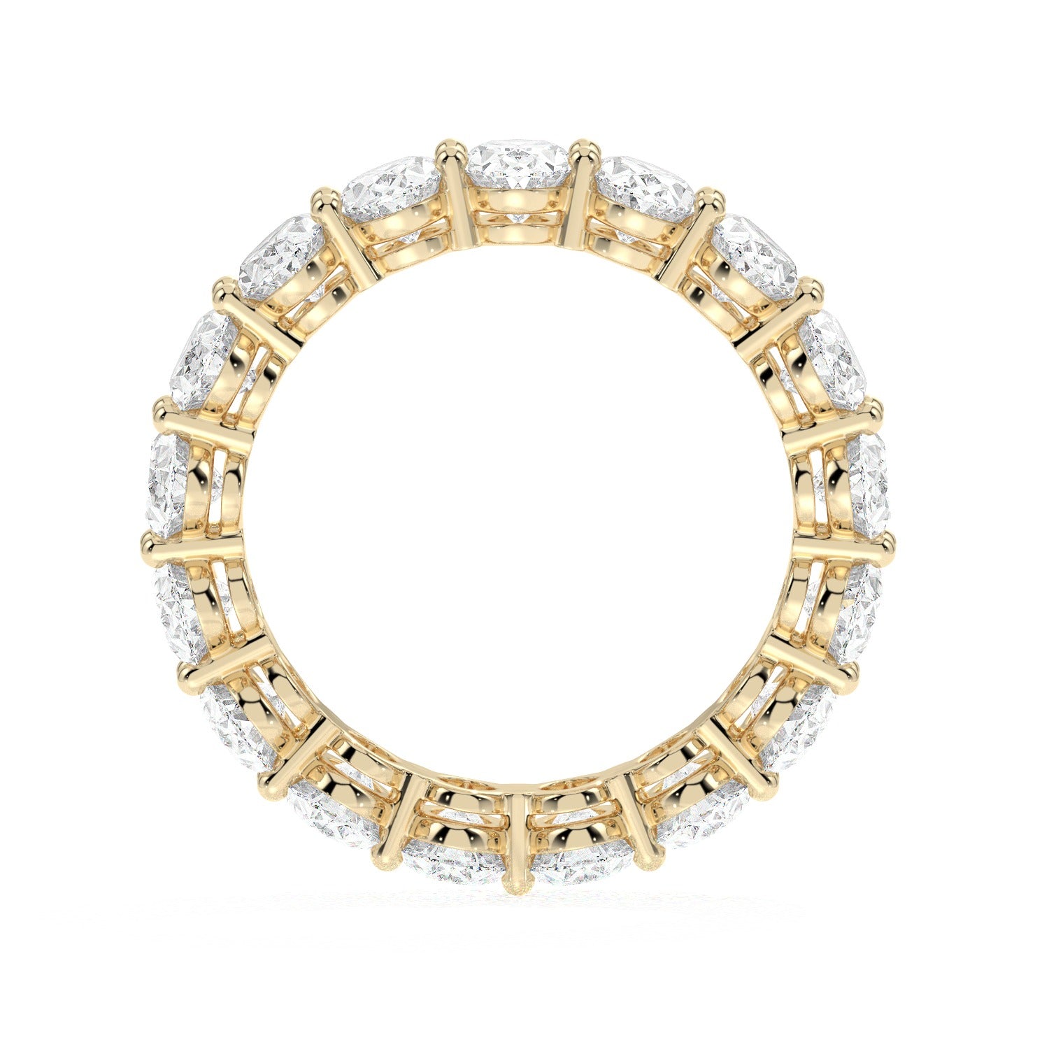 Oval Eternity Ring - Yellow Gold#Metal Colour_Yellow Gold