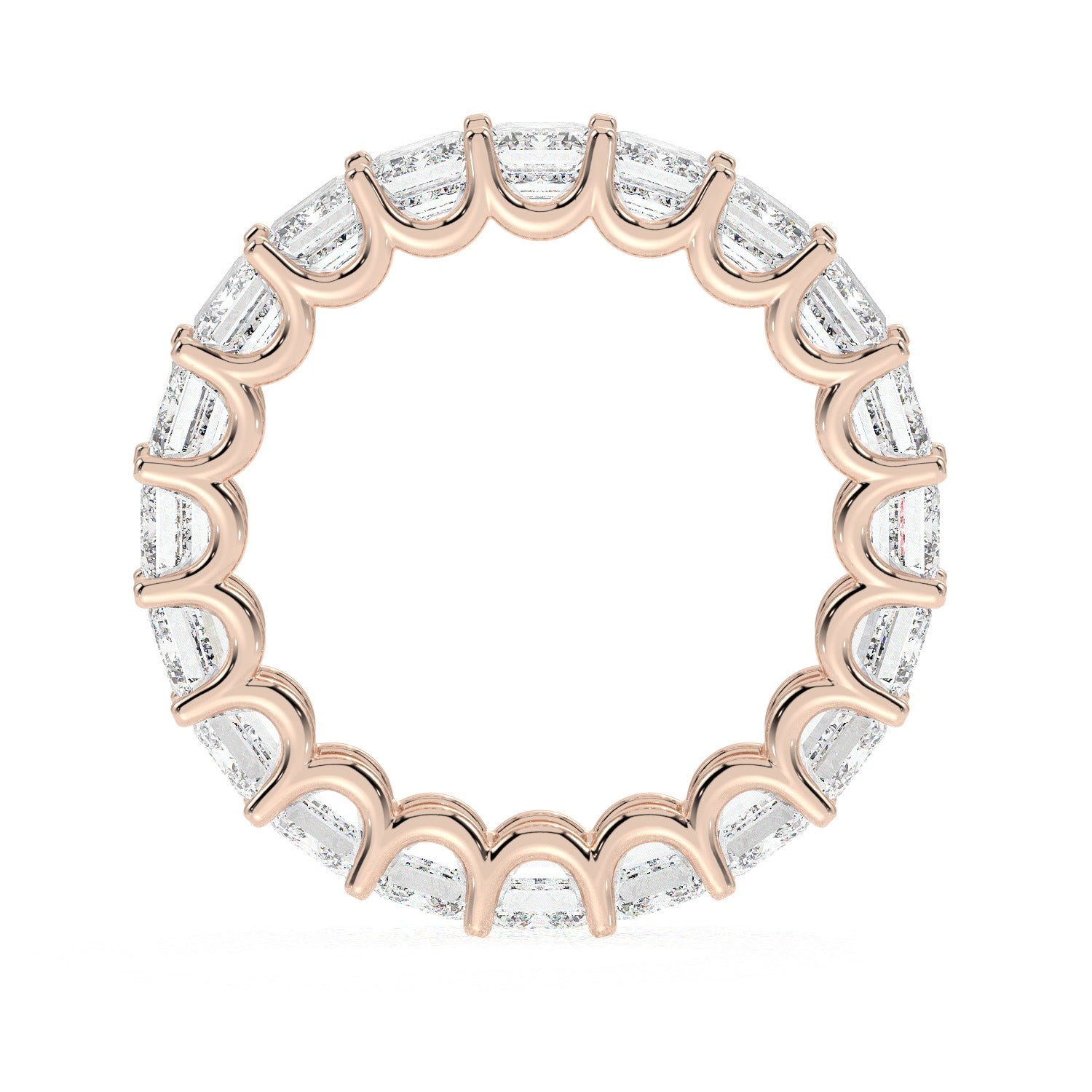 Emerald Eternity Ring - Rose Gold#Metal Colour_Rose Gold