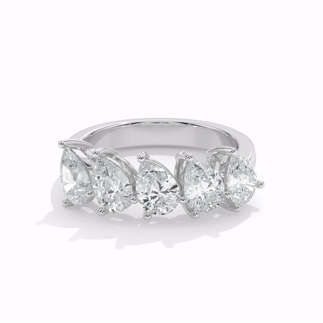 Pear Half Eternity Ring - video