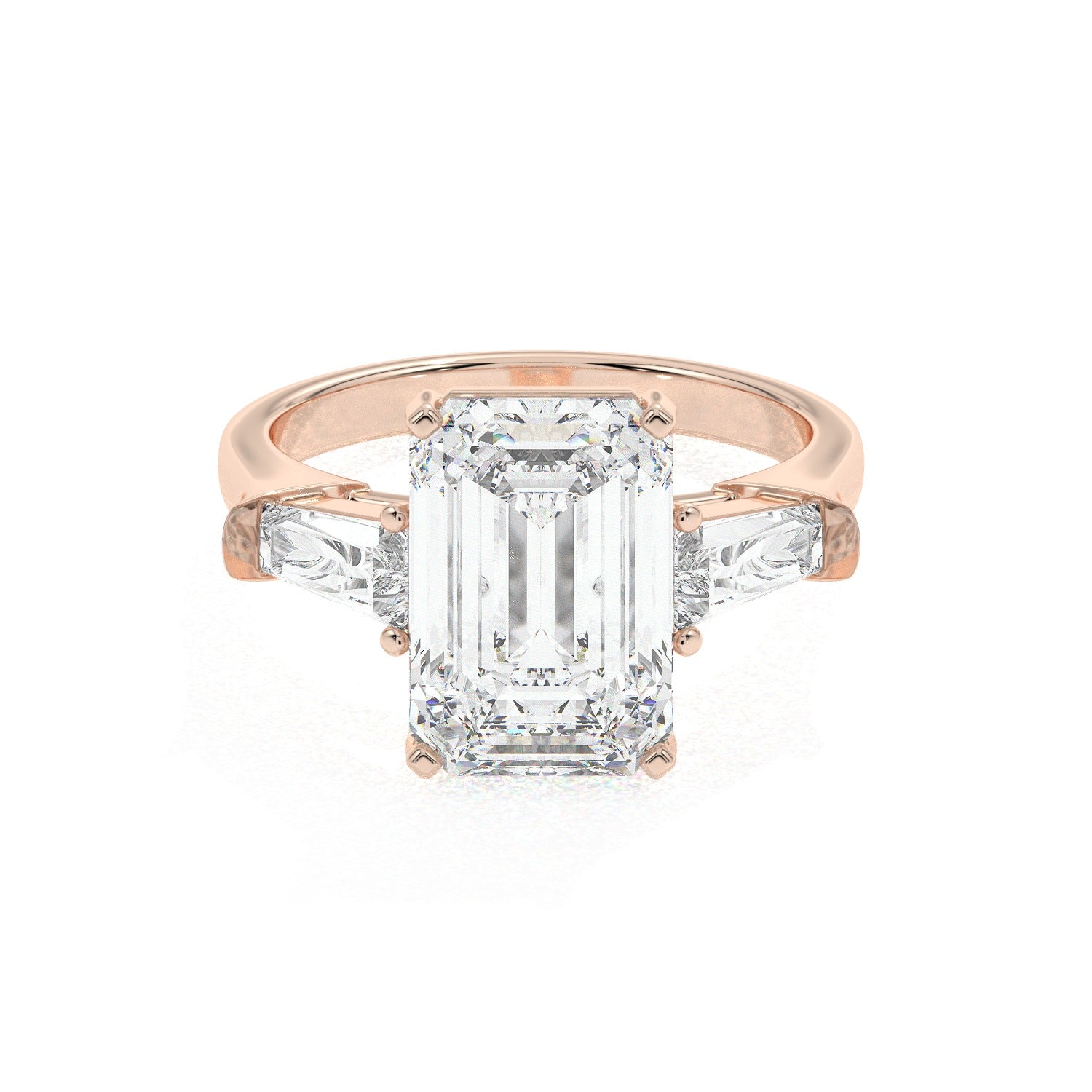 Framed Emerald Ring - Rose Gold#Metal Colour_Rose Gold
