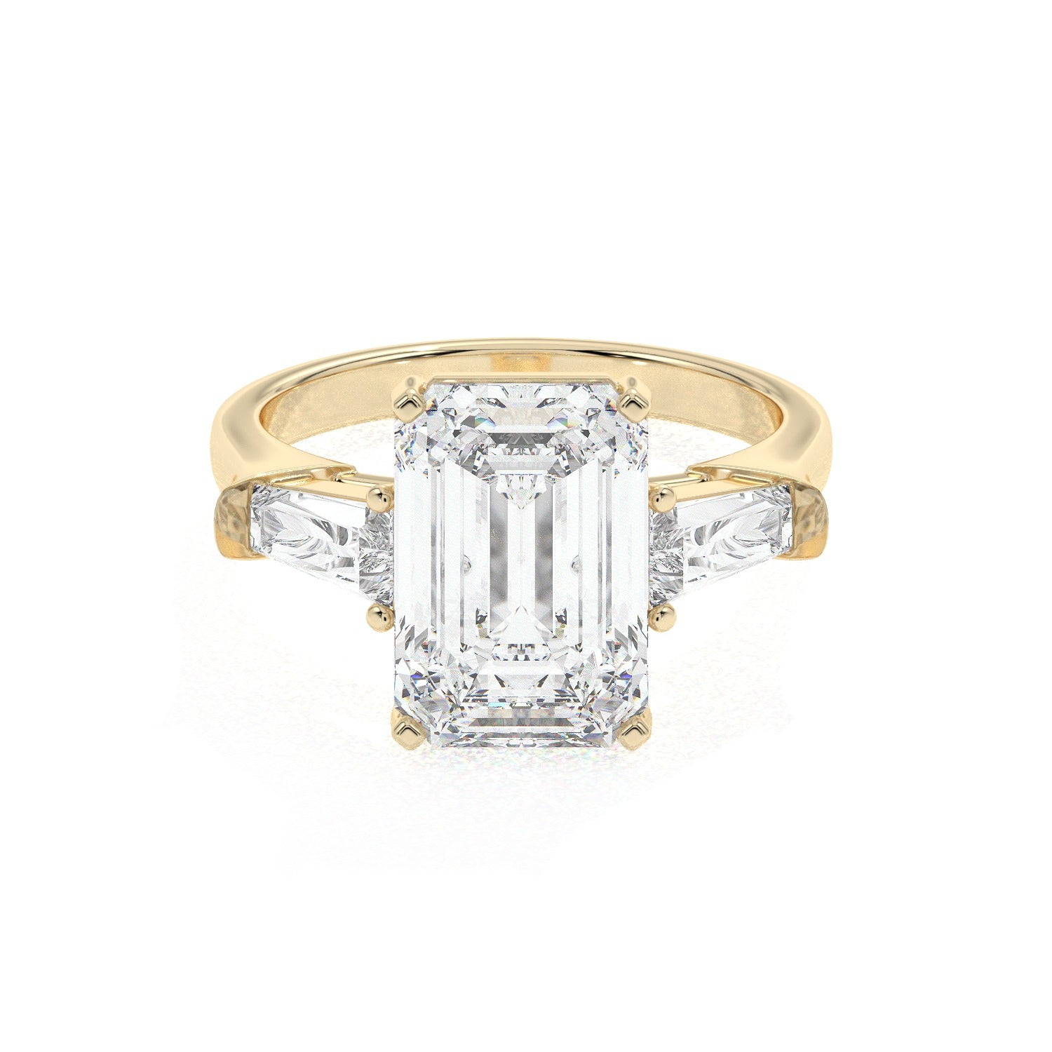 Framed Emerald Ring - Yellow Gold#Metal Colour_Yellow Gold