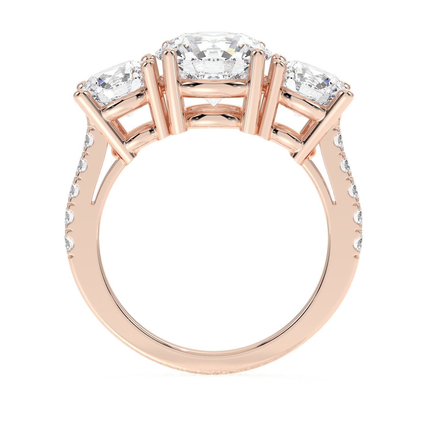 Round Trio Ring - Rose Gold#Metal Colour_Rose Gold