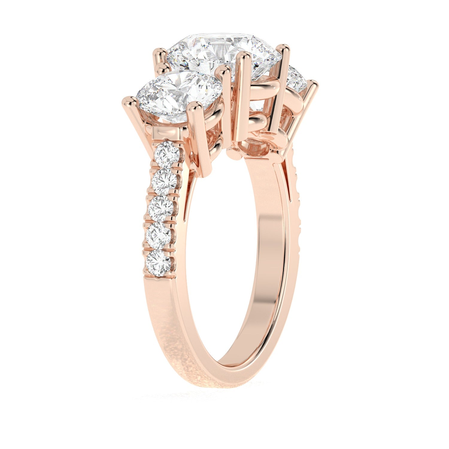 Round Trio Ring - Rose Gold#Metal Colour_Rose Gold