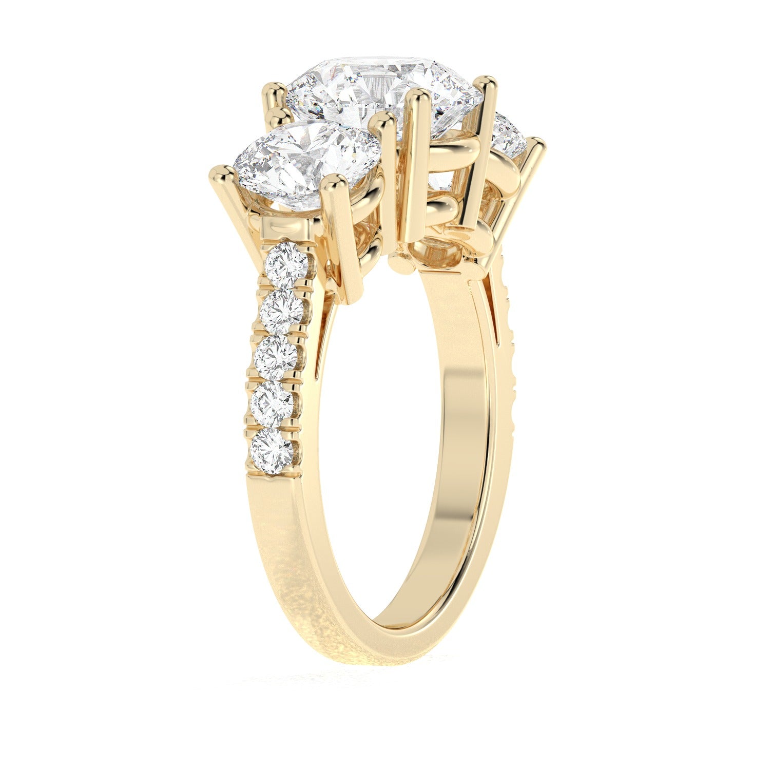 Round Trio Ring - Yellow Gold#Metal Colour_Yellow Gold