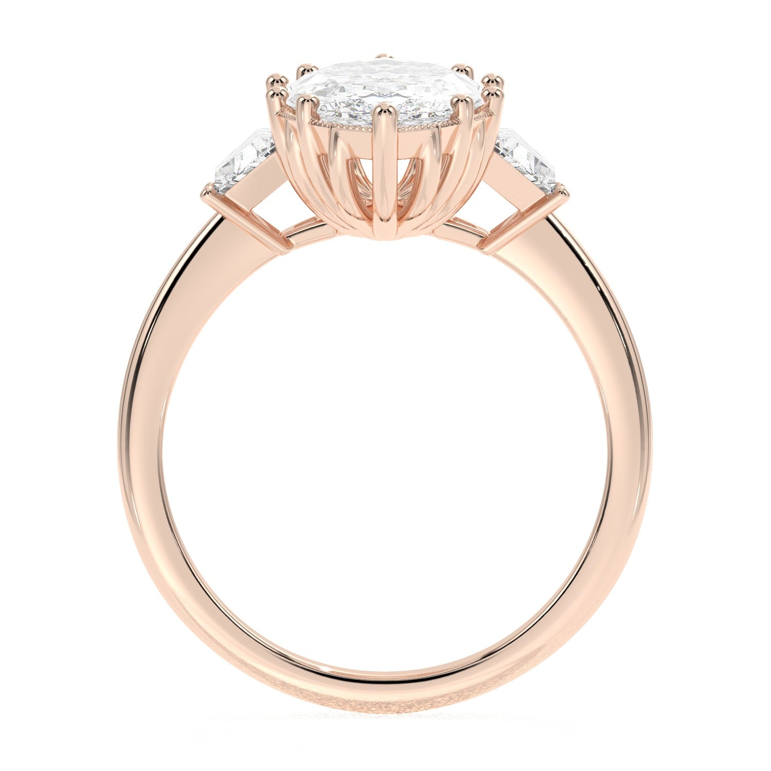 Marquise Frame Ring - Rose Gold#Metal Colour_Rose Gold