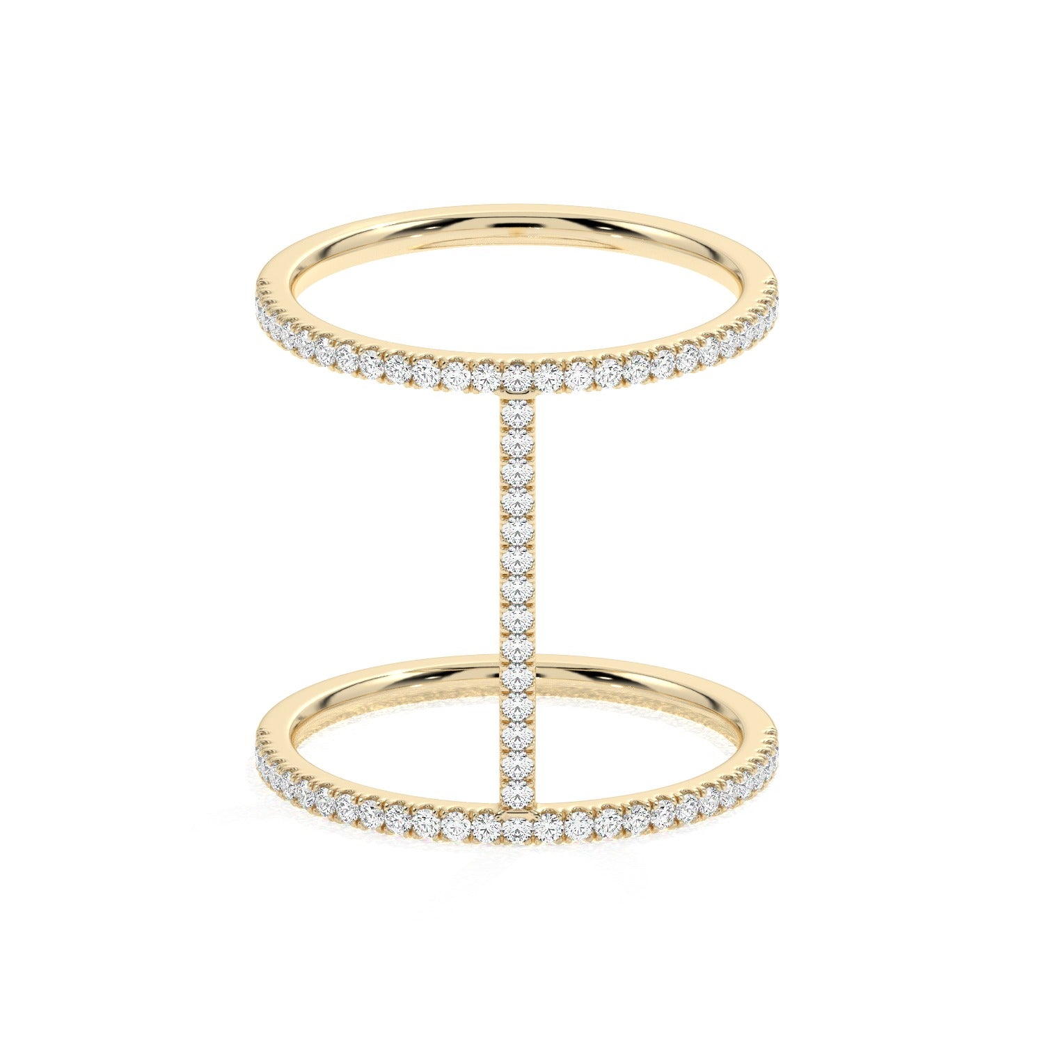 Double Band Ring - Yellow Gold#Metal Colour_Yellow Gold