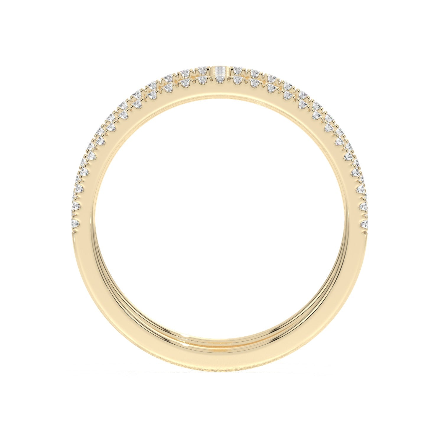 Double Band Ring - Yellow Gold#Metal Colour_Yellow Gold