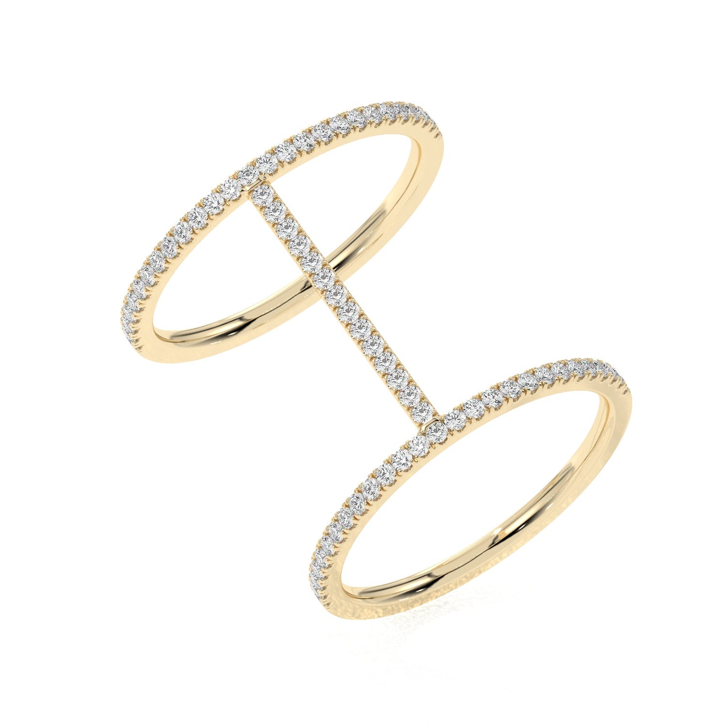Double Band Ring - Yellow Gold#Metal Colour_Yellow Gold