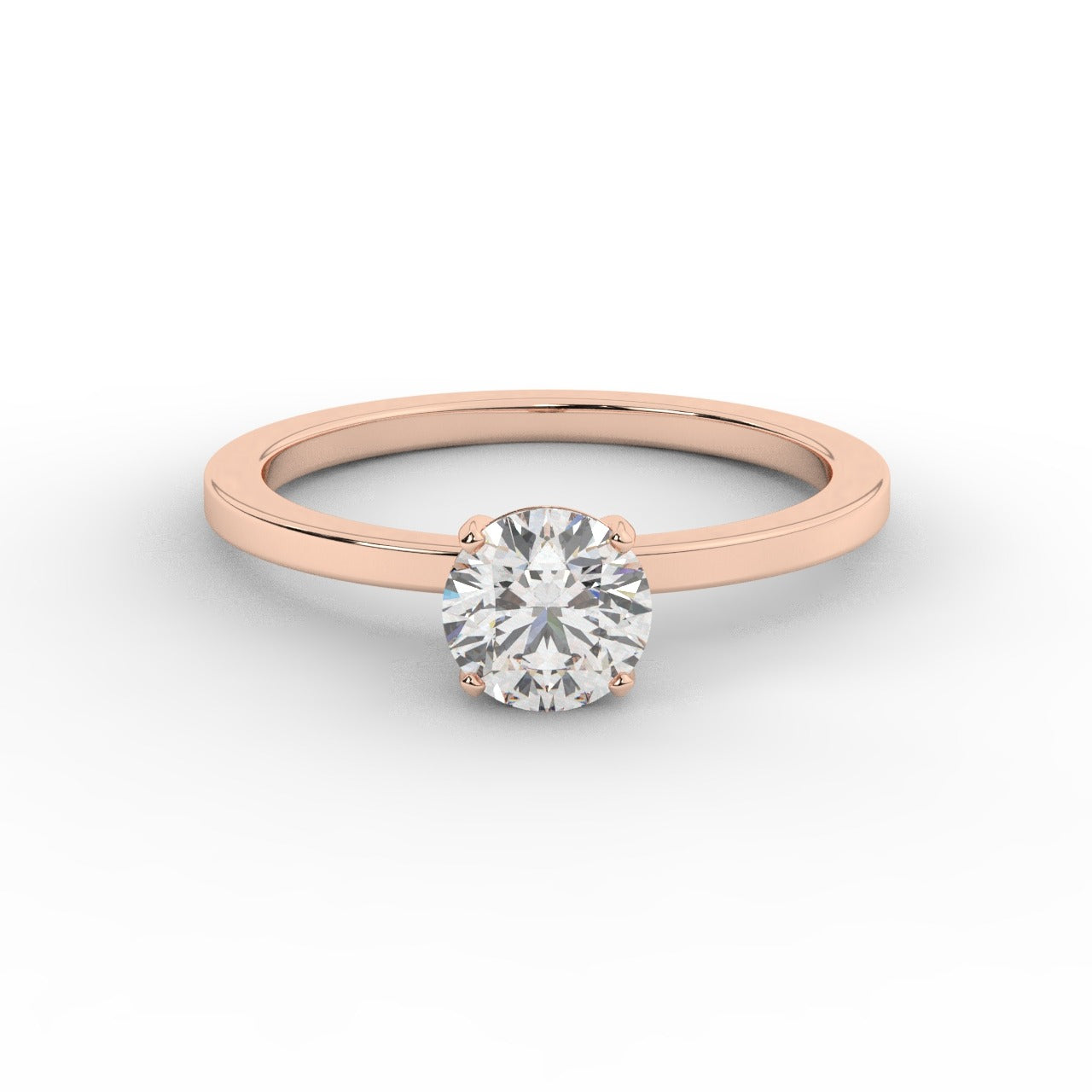 Audrey Diamond Ring - Rose Gold 5.85mm#Metal Colour_Rose Gold#Stone Size_5.85mm