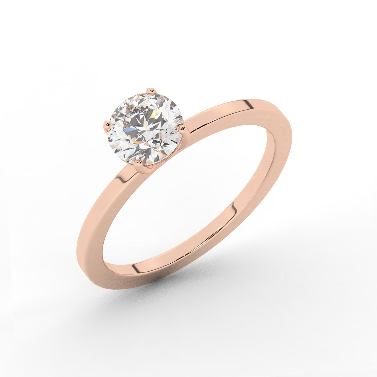 Audrey Diamond Ring - Rose Gold 5.85mm#Metal Colour_Rose Gold#Stone Size_5.85mm