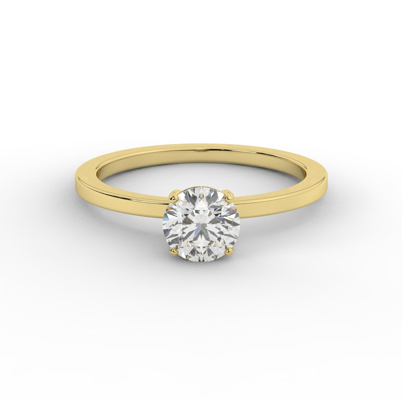 Audrey Diamond Ring - Yellow Gold 5.85mm#Metal Colour_Yellow Gold#Stone Size_5.85mm