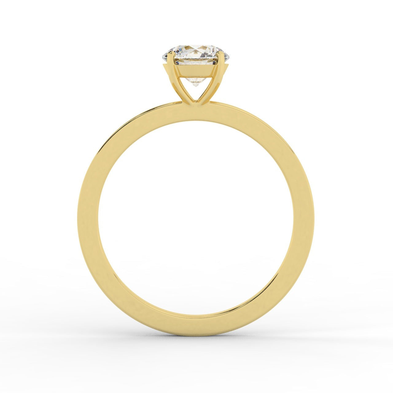 Audrey Diamond Ring - Yellow Gold 5.85mm#Metal Colour_Yellow Gold#Stone Size_5.85mm