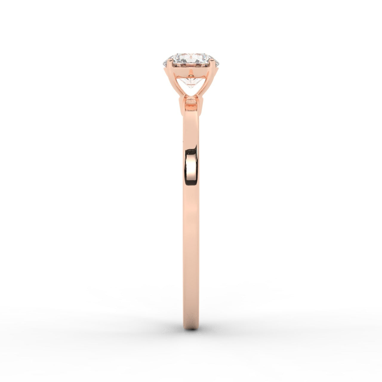 Audrey Diamond Ring - Rose Gold 5mm#Metal Colour_Rose Gold#Stone Size_5mm
