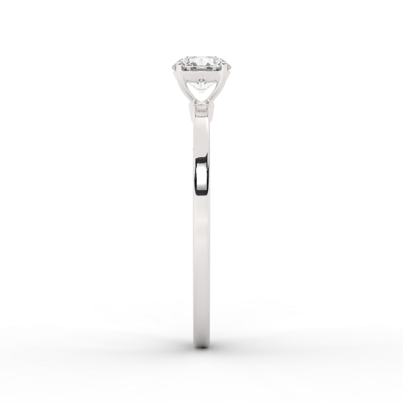 Audrey Diamond Ring - White Gold 5mm#Metal Colour_White Gold#Stone Size_5mm